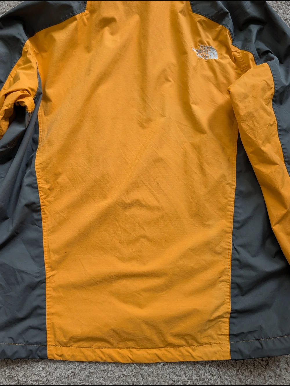 North Face Mens Yellow Gold Gray Vintage 90s Raintex NP10311 Gore-Tex Jacket L